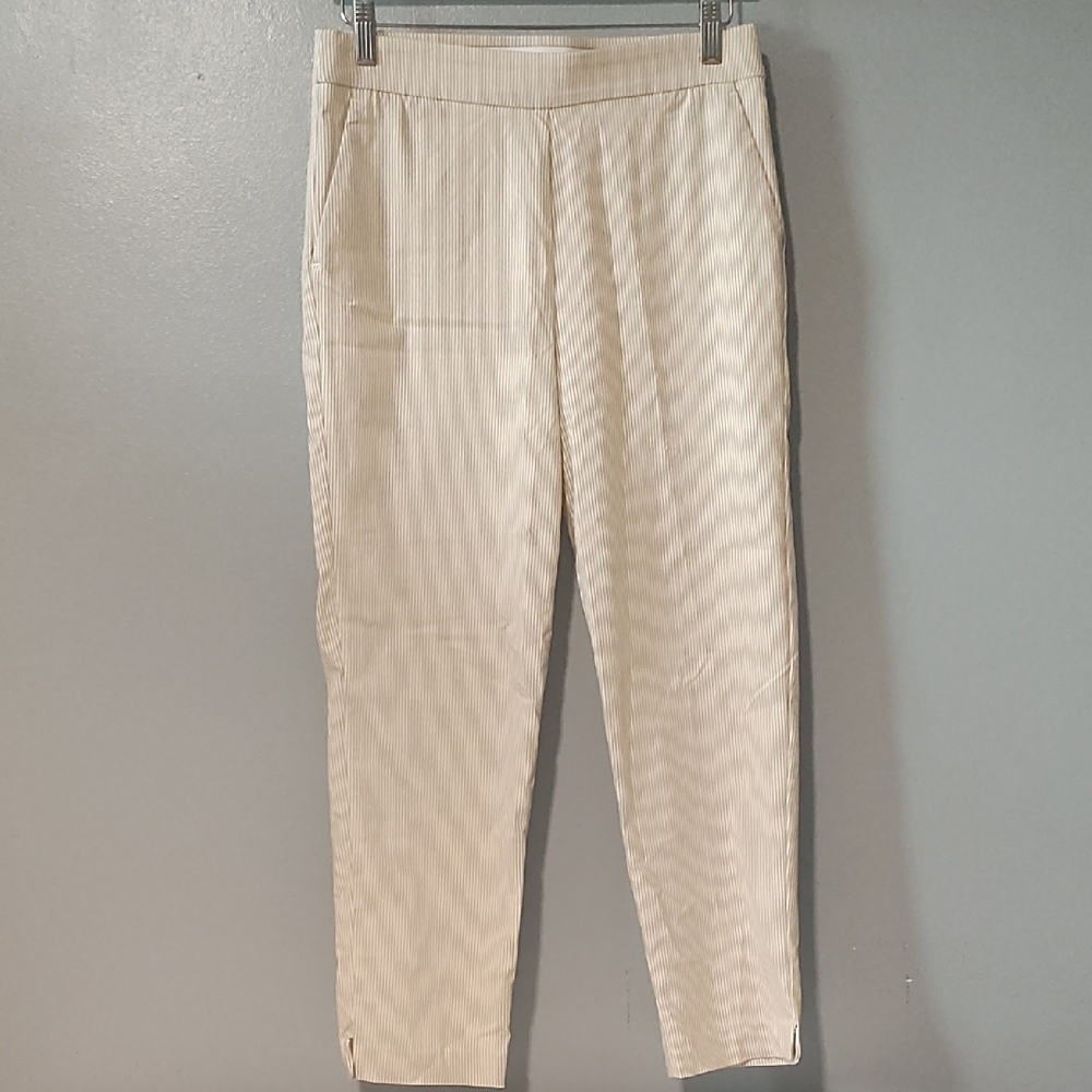 Counterparts Women's Cream with White Pin Striped Pants - Picture 4 of 17